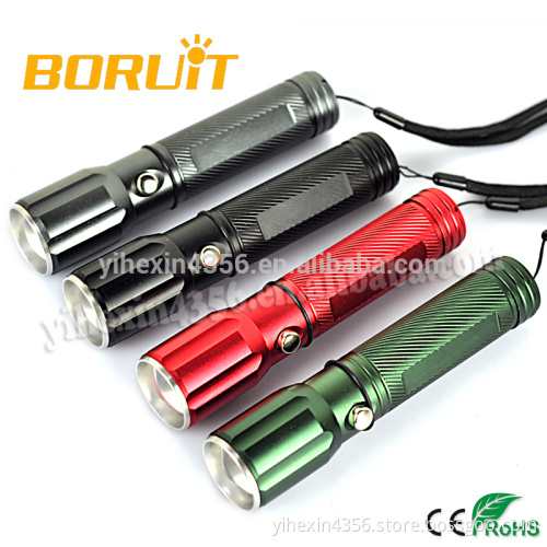 1000LM Colorful Shell Zoom Rechargeable LED Torch Light